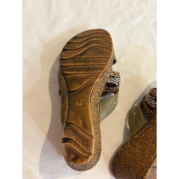 Patrizia by Spring Step Pitaya Size 38 US 7 Braided 2.5" Wedge Sandal Open Toe - Picture 15 of 16